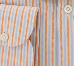 Luigi Borrelli Orange Striped Cotton Shirt - Extra Slim - (LB1763) - Parent