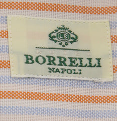 Luigi Borrelli Orange Striped Cotton Shirt - Extra Slim - (LB1763) - Parent