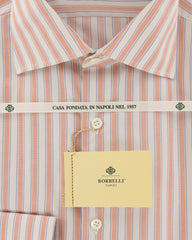 Luigi Borrelli Orange Striped Shirt - Extra Slim - (EV1765-A) - Parent