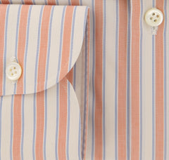 Luigi Borrelli Orange Striped Shirt - Extra Slim - (EV1765-A) - Parent