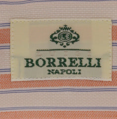Luigi Borrelli Orange Striped Shirt - Extra Slim - (EV1765-A) - Parent