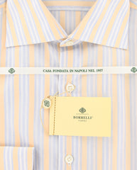 Luigi Borrelli Orange Striped Shirt - Extra Slim - (LBMEV1766IVO) - Parent