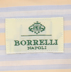 Luigi Borrelli Orange Striped Shirt - Extra Slim - (LBMEV1766IVO) - Parent