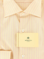 Luigi Borrelli Yellow Striped Cotton Shirt - Extra Slim - (TJ) - Parent