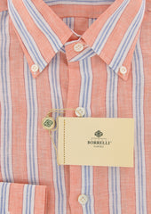 Luigi Borrelli Orange Striped Shirt - Extra Slim - (AD) - Parent