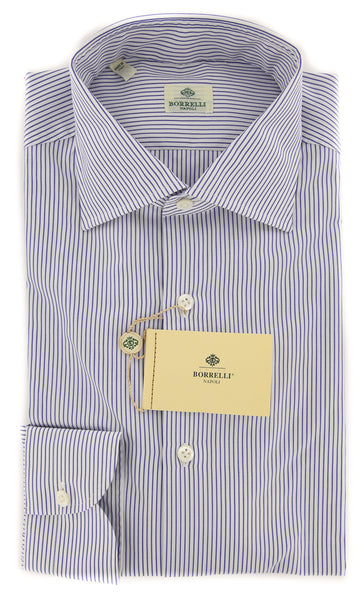 Luigi Borrelli Blue Striped Shirt - Extra Slim - (AC) - Parent