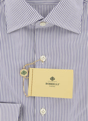 Luigi Borrelli Blue Striped Shirt - Extra Slim - (AC) - Parent