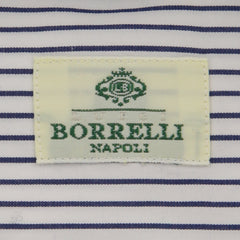 Luigi Borrelli Navy Blue Striped Shirt - Extra Slim - (559971GIA) - Parent