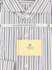 Luigi Borrelli Gray Striped Cotton Shirt - Extra Slim - (TL) - Parent