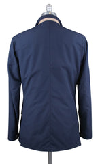 New $3000 Luciano Barbera Navy Blue Solid Jacket - 40/50 - (1111753586087)