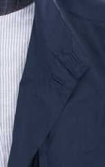 New $3000 Luciano Barbera Navy Blue Solid Jacket - 40/50 - (1111753586087)
