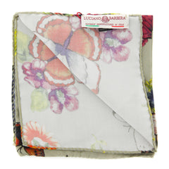Luciano Barbera Beige Fancy Pocket Square - x 12.5" - (LUSLKC4166BEIGFNCY)