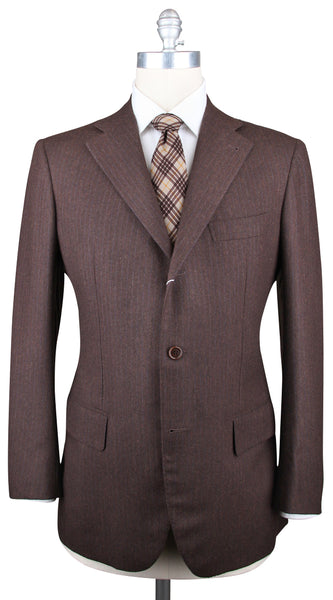 Orazio Luciano Brown Wool Suit - 40/50 - (FINTO3BOTTONI/R7)