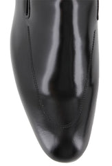 $925 Max Verre Black Leather Venetian Loafers - (MV321263) - Parent