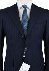 Orazio Luciano Navy Blue Wool Suit - (AUFINTO3B725400505) - Parent