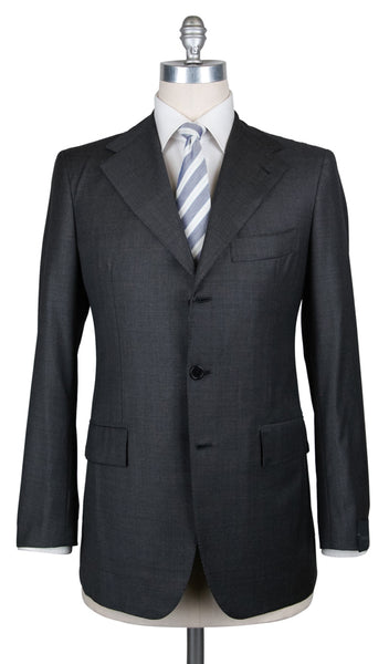 Orazio Luciano Gray Wool Solid Suit - (AUSUIT3BX5) - Parent