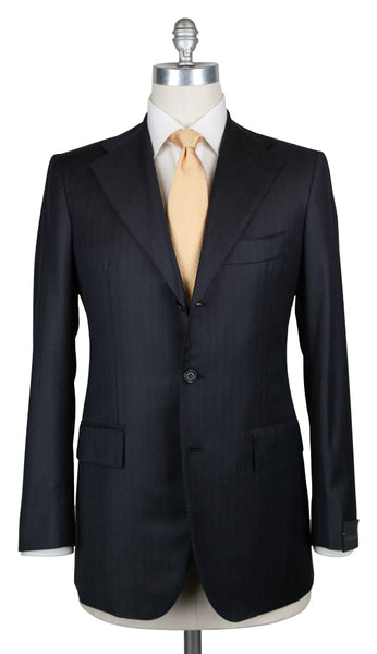Orazio Luciano Midnight Navy Blue Wool Suit - (AUSUIT3BR7X6) - Parent