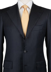 Orazio Luciano Midnight Navy Blue Wool Suit - (AUSUIT3BR7X6) - Parent