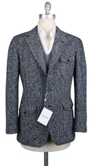 New Orazio Luciano Navy Blue Wool Fancy Coat - 38/48 - (OLFINTOM083)