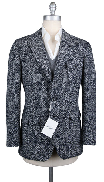 New Orazio Luciano Navy Blue Wool Fancy Coat - (OLFINTOM083) - Parent