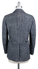 New Orazio Luciano Navy Blue Wool Fancy Coat - (OLFINTOM083) - Parent