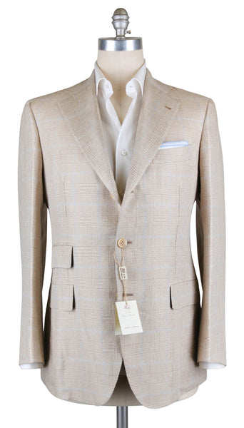 Orazio Luciano Beige Plaid Sportcoat - 38/48 - (FINTO3BOTTONILAV3541)