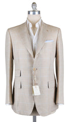 Orazio Luciano Beige Plaid Sportcoat - 38/48 - (FINTO3BOTTONILAV3541)
