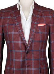 Orazio Luciano Red Wool Blend Sportcoat - (T2242QUADROSR8) - Parent