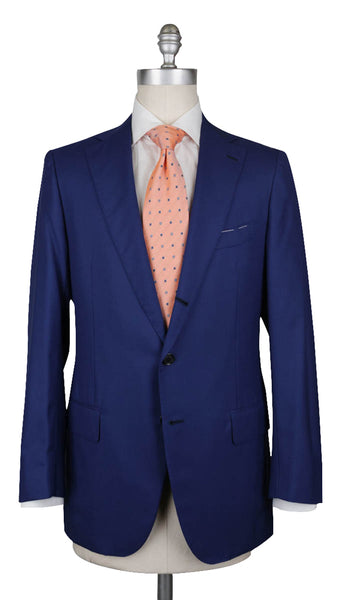 Principe d'Eleganza Blue Wool Solid Suit - (331) - Parent