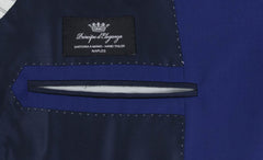Principe d'Eleganza Blue Wool Solid Suit - (331) - Parent