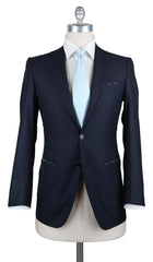 Principe d'Eleganza Navy Blue Wool Suit - (NERANO3BA83318) - Parent