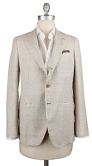 Principe d'Eleganza Beige Houndstooth Sportcoat - (GU3BX5) - Parent