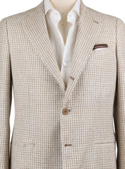 Principe d'Eleganza Beige Houndstooth Sportcoat - (GU3BX5) - Parent