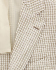 Principe d'Eleganza Beige Houndstooth Sportcoat - (GU3BX5) - Parent