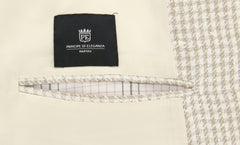 Principe d'Eleganza Beige Houndstooth Sportcoat - (GU3BX5) - Parent