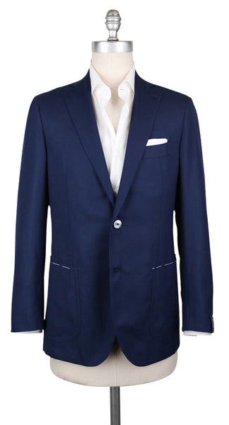 Principe d'Eleganza Navy Blue Wool Solid Sportcoat - (NW) - Parent