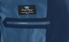 Principe d'Eleganza Blue Wool Solid Sportcoat - (NX) - Parent