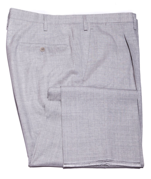 Sartorio Napoli Gray Solid Wool Pants - Slim - (1191) - Parent