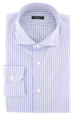 Sartorio Napoli Dark Blue Striped Shirt - Slim - 18/45 - (SA2059STRX11)