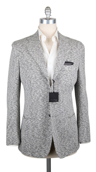 New $3000 Sartorio Napoli White Wool Blend Fancy Sportcoat - (SA1020173) - Parent