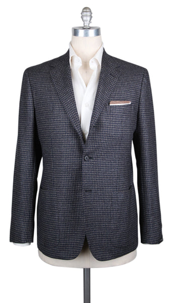 Sartorio Napoli Navy Blue Houndstooth Sportcoat - (SA914171) - Parent