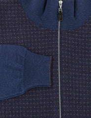 Svevo Parma Blue Cashmere Blend Sweater Jacket - Full Zip - (504) - Parent