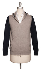 Svevo Parma Brown Cashmere Hoodie Sweater - M/50 - (1810)