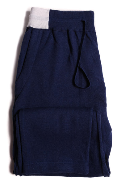 Svevo Parma Navy Blue Solid Cashmere Sweatpants - (1813) - Parent