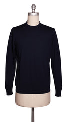 Svevo Parma Navy Blue 100% Wool Crewneck Sweater - XXX Large/58 - (1826)