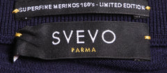 Svevo Parma Navy Blue 100% Wool Crewneck Sweater (1826) - Parent