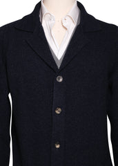 Svevo Parma Midnight Navy Blue Wool Blend Shawl Sweater - (1812) - Parent