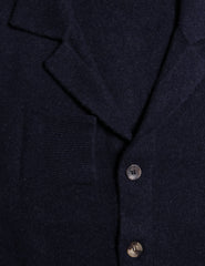 Svevo Parma Midnight Navy Blue Wool Blend Shawl Sweater - (1812) - Parent