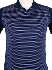 $600 Svevo Parma Purple Polka Dot Cotton Polo - (SV9302615) - Parent