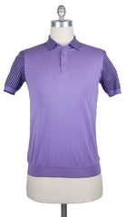 Svevo Parma Purple Check Cotton Blend Polo - Large/52 - (SV69227)